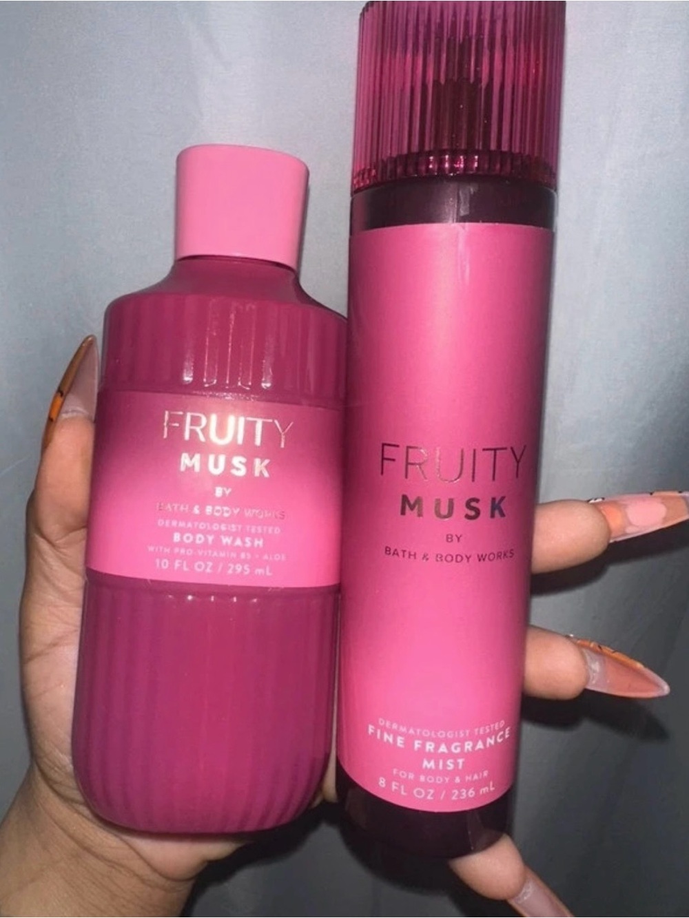 Bath & Body Works Fruity Musk Body Wash & Fragrance Mist - Bright Pink